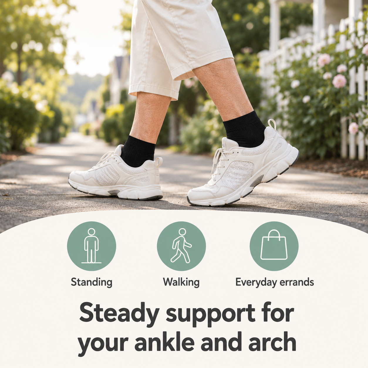 StepSerene™ Ankle Compression Socks — Gentle Support for Tired, Swollen Ankles
